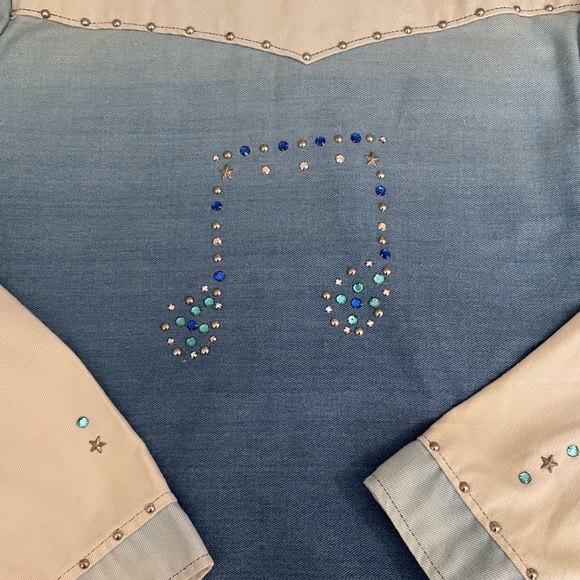 Super Unique Vintage Wrangler Music Note Jacket - Picture 2 of 5